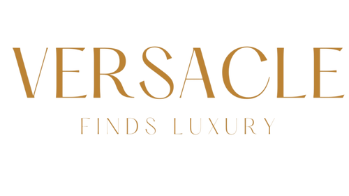 Gold 'VERSACLE' text on a white background