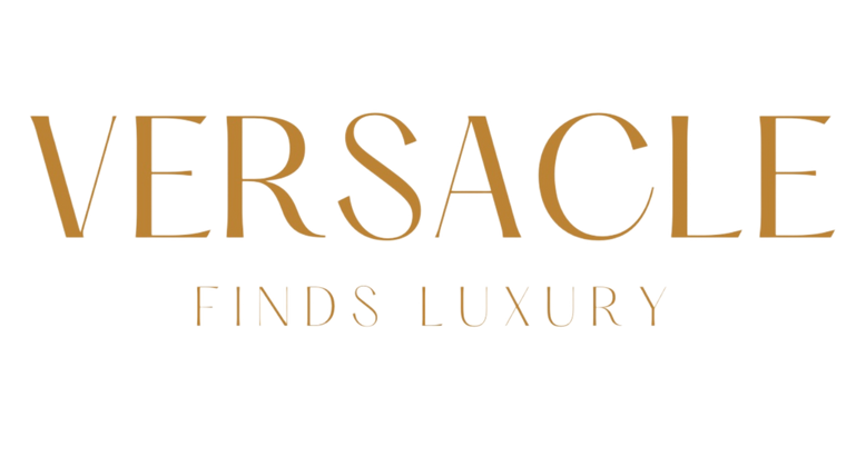 Gold 'VERSACLE' text on a white background